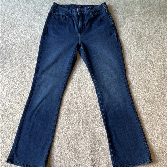 NYDJ Billie Mini Boot Cut Jeans in Deep Blue - Picture 3 of 8
